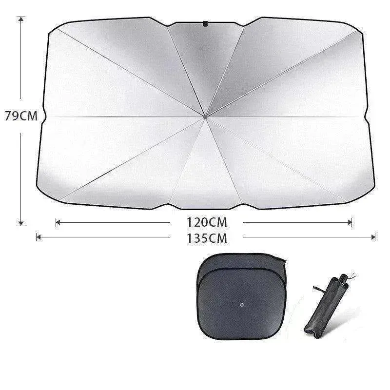 Quick deploy and practical  foldable car sunshade