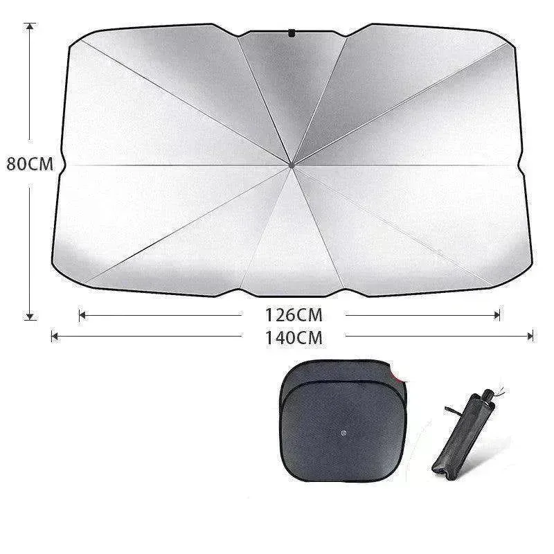 Quick deploy and practical  foldable car sunshade