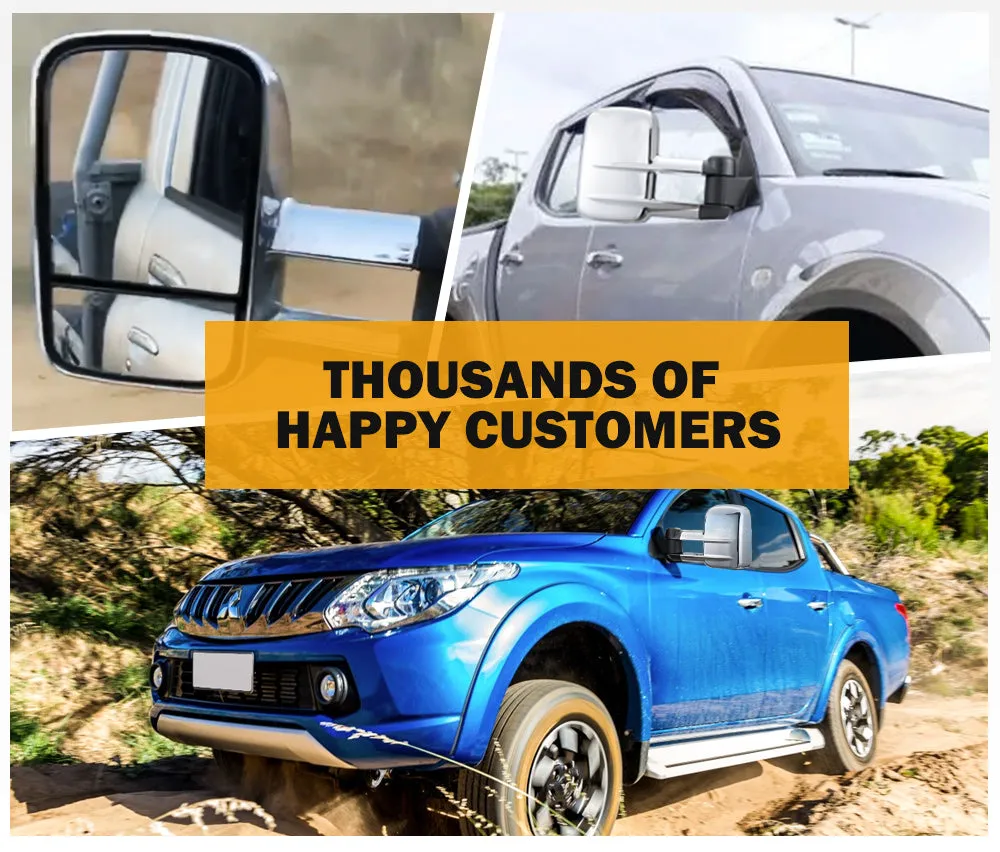 San Hima Extendable Towing Mirrors for Mitsubishi Triton MQ/MR 2015 - ON