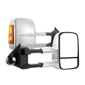 San Hima Extendable Towing Mirrors For Nissan Navara D23 2015-On Chrome