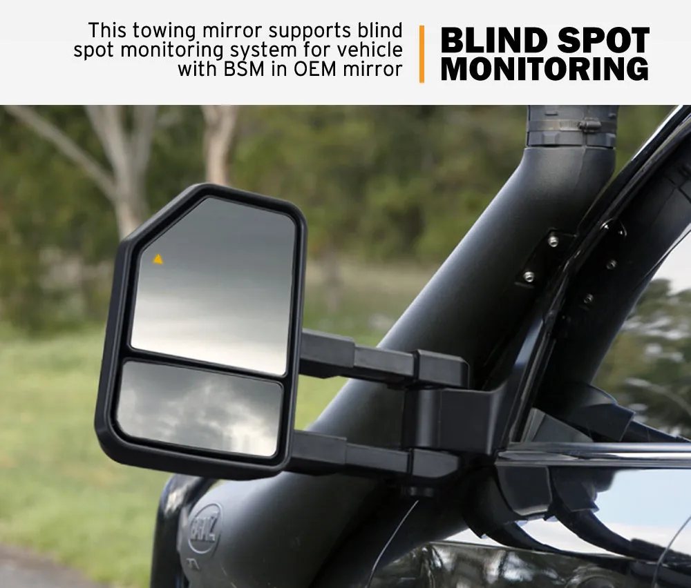 San Hima Extendable Towing Mirrors for Toyota Landcruiser 200 Series 2007-2021