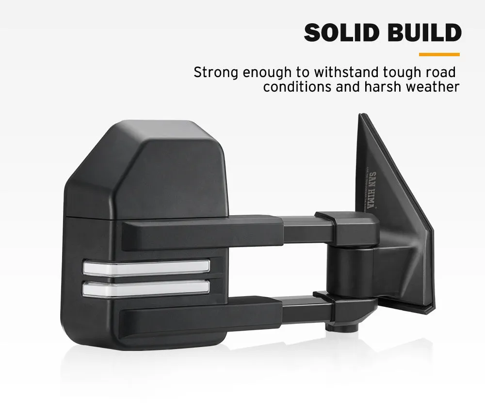 San Hima Extendable Towing Mirrors for Toyota Landcruiser 200 Series 2007-2021