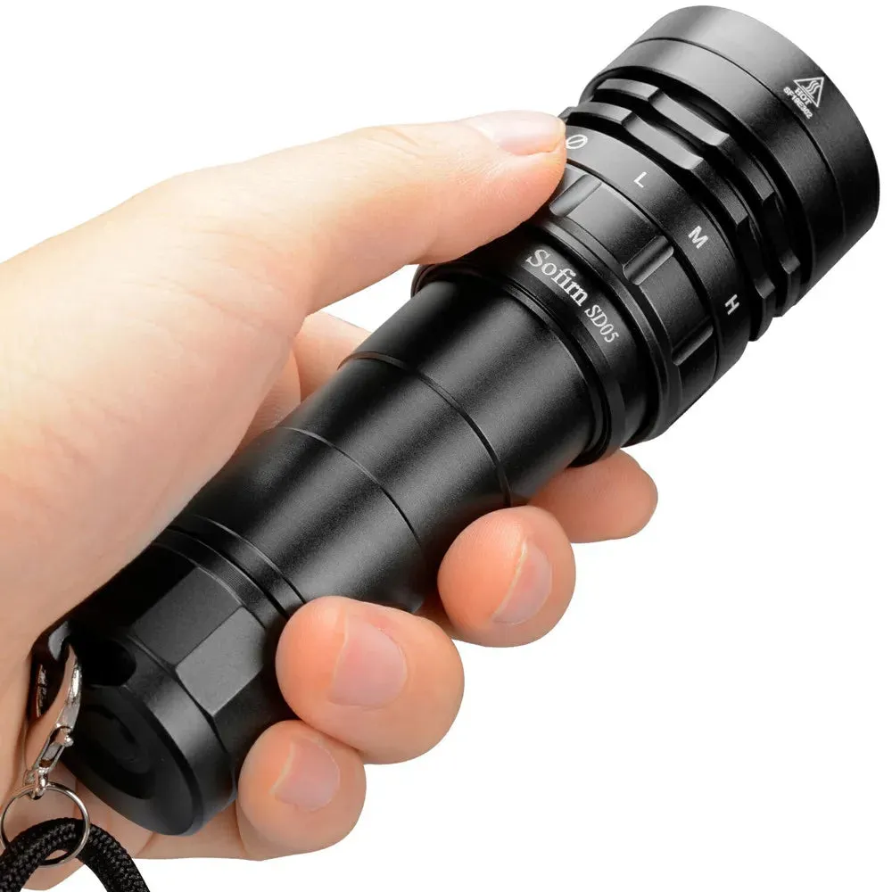 Sofirn SD05 Scuba Diving Light Cree XHP50.2 Super Bright 3000lm 21700 Dive Flashlight with Magnetic Switch 5000K 6500K