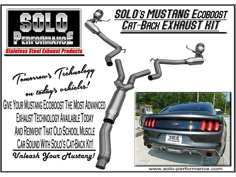 Solo Exhaust Ford Mustang EcoBoost 4 Cyl. (2015-2019) Performance Catback - 993176SL