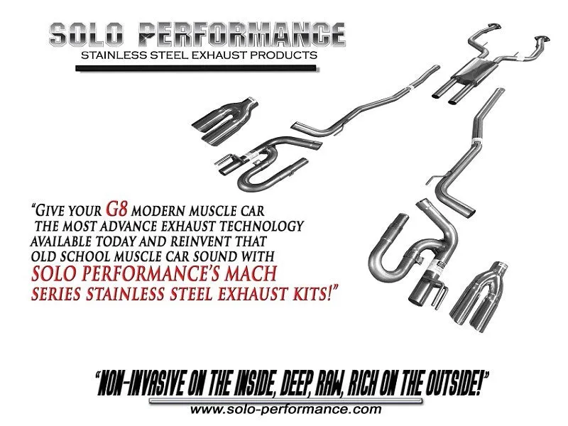 Solo Performance Catback Exhaust Pontiac G8 (2008-2009) [Mach] 994190SL