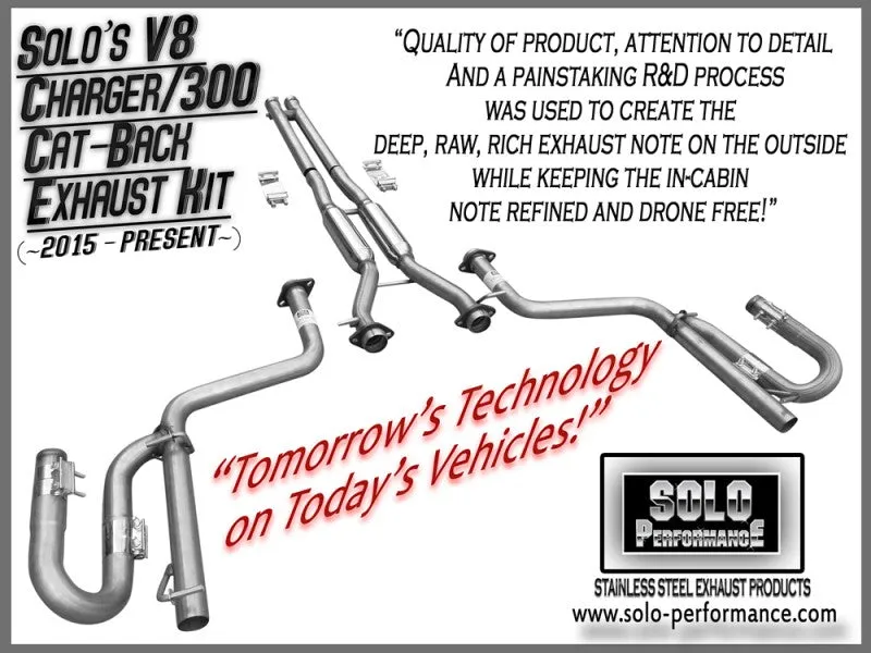 Solo Performance Exhaust Chrysler 300 R/T V8 5.7 (15-19) MR212-HJ Catback - 991190SL
