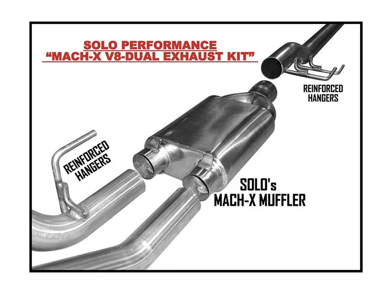Solo Performance Exhaust Ford F150 5.0L V8 (11-14) Mach X Dual Catback - 145″ or 157″ Wheel Base