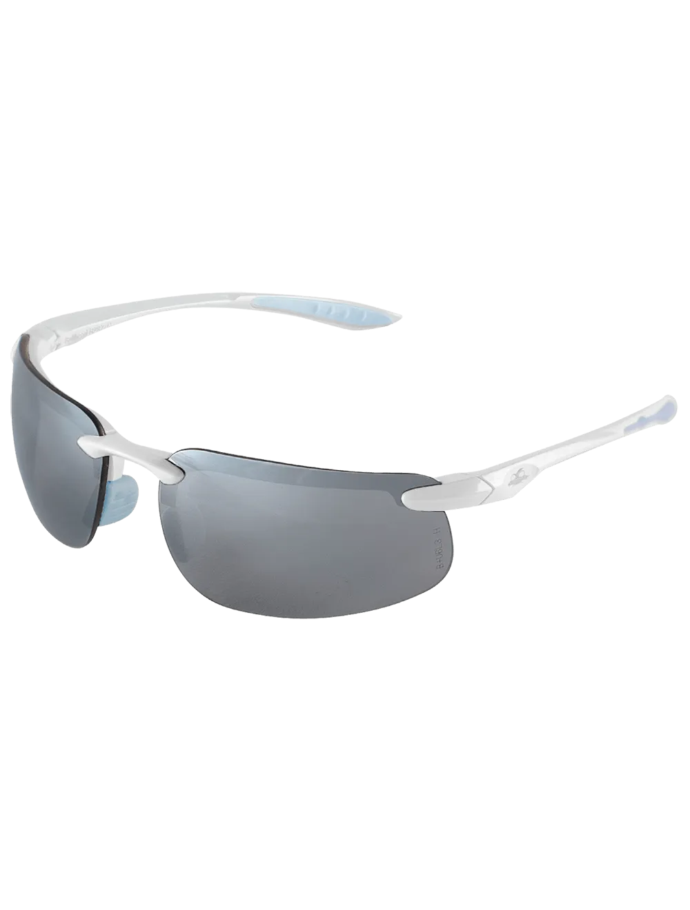 Swordfish®X Silver Mirror Lens, Shiny White Frame Safety Glasses - LIMITED STOCK - BH25187