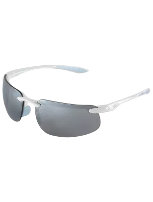 Swordfish®X Silver Mirror Lens, Shiny White Frame Safety Glasses - LIMITED STOCK - BH25187