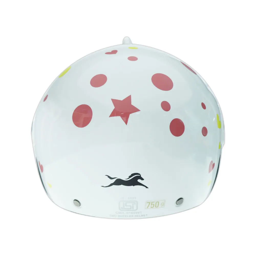 TVS Half Face Kids Helmet, Pink Sky - ISI Certified
