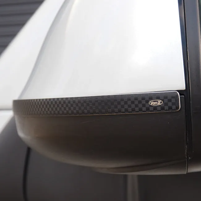 VW T5.1 Transporter Stainless Carbon Film Wing Mirror Trims