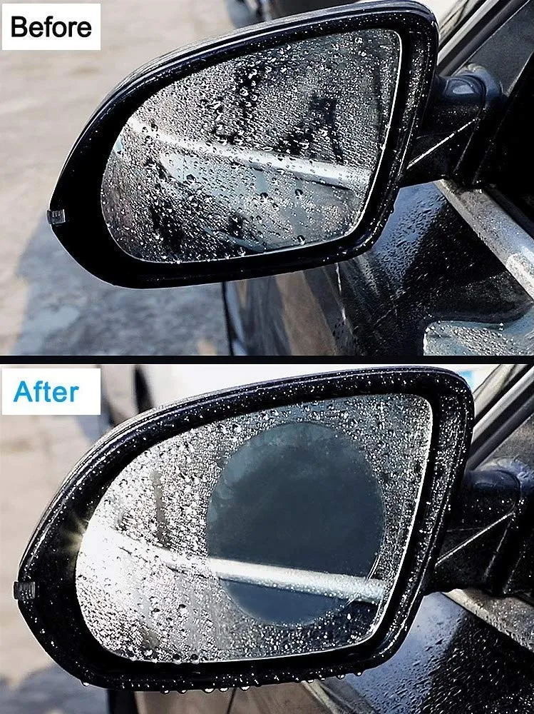 Waterproof Membrane Car Rear-view Mirror Protective Film, HD Anti-Fog/Anti-Glare/Anti-Scratch Car Mirror Rainproof Film