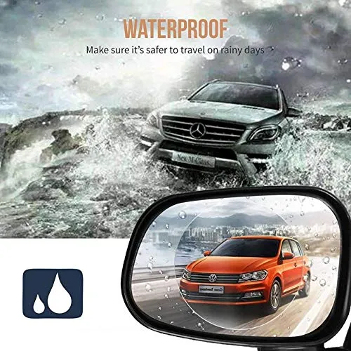 Waterproof Membrane Car Rear-view Mirror Protective Film, HD Anti-Fog/Anti-Glare/Anti-Scratch Car Mirror Rainproof Film