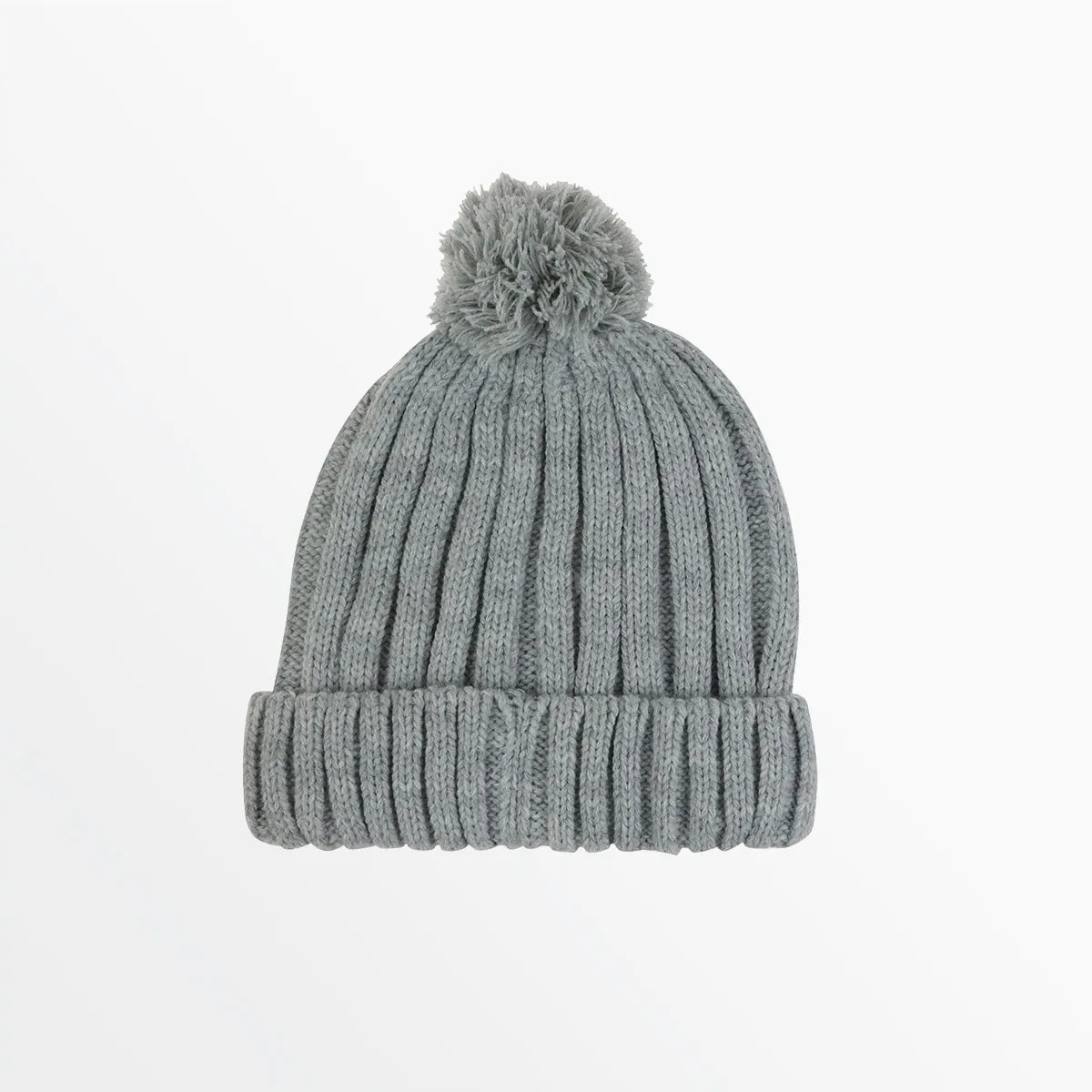 WOMEN'S RIB CUFF POM BEANIE