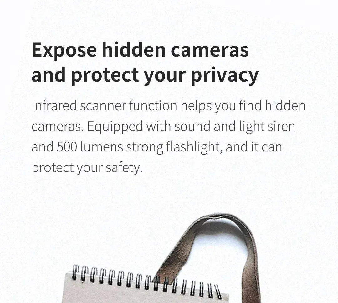 Xiaomi NexTool Strong Light Flashlight Multifunctional Torch Light with Warning Alarm Camera Detector Portable Safety Flashlight