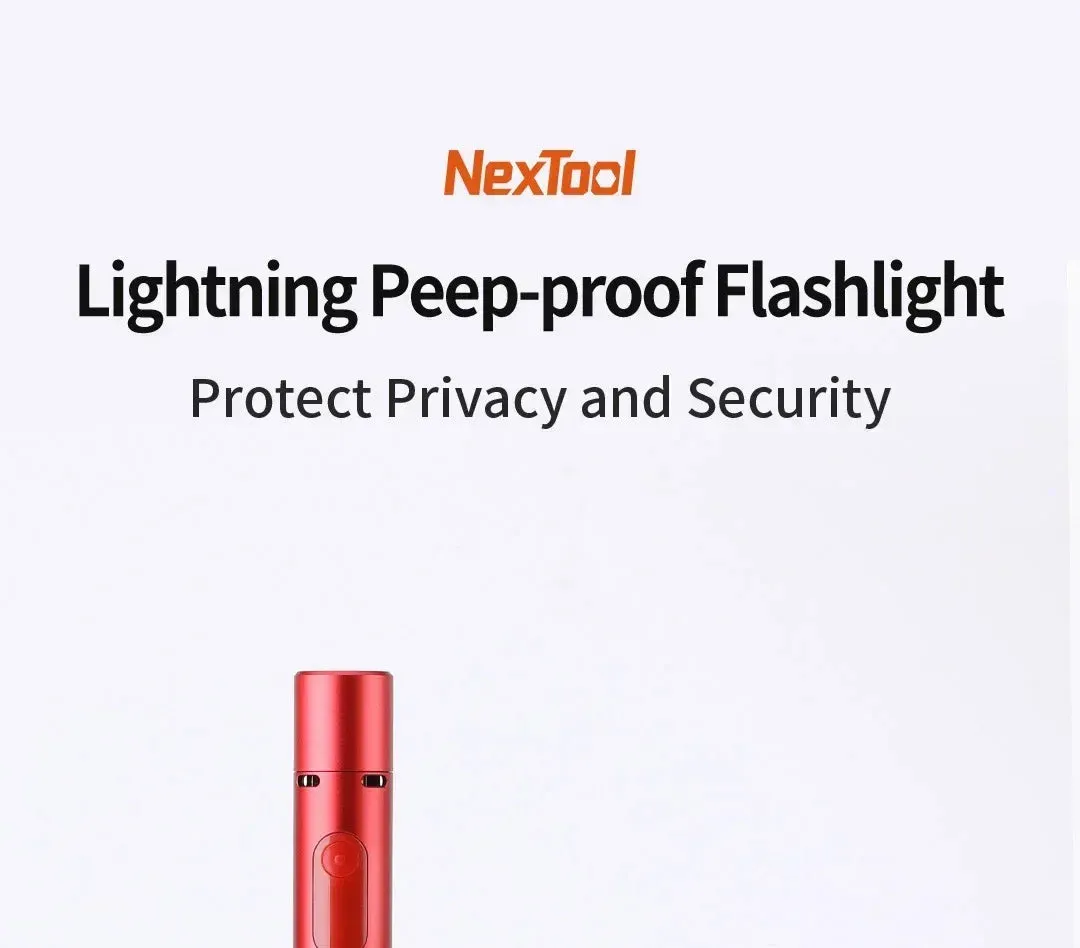 Xiaomi NexTool Strong Light Flashlight Multifunctional Torch Light with Warning Alarm Camera Detector Portable Safety Flashlight